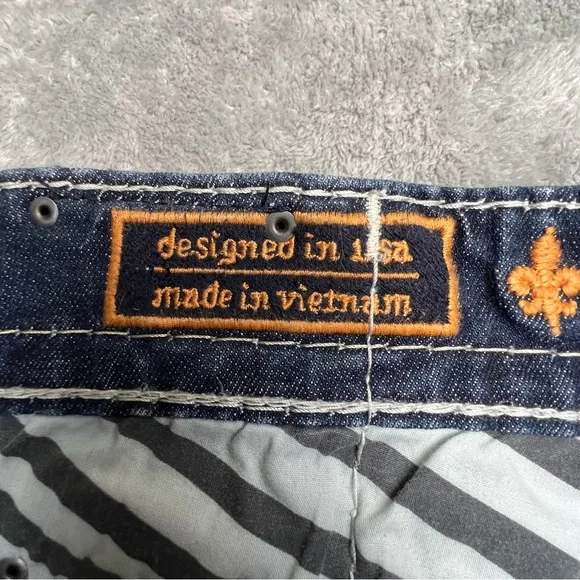 Rock Revival Jeans Mens 40x31 Blue Medium Wash Hern Straight Thick Stitch Cowboy